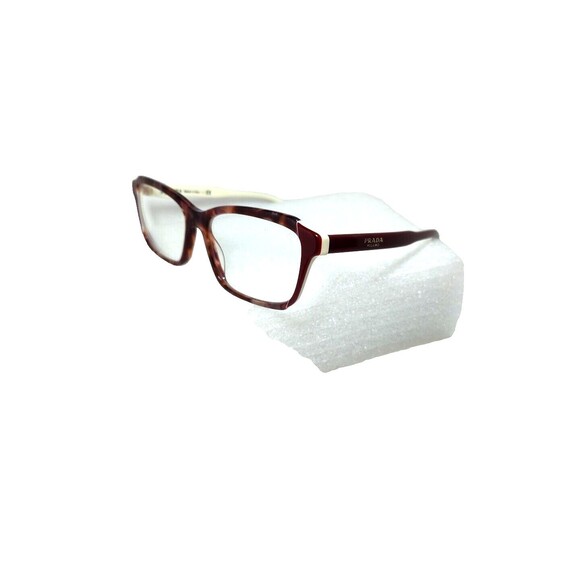 Prada VPR RO1V Burgundy White Eyeglasses Frames Only Two Tone Italy 53-16-140 - Picture 8 of 14